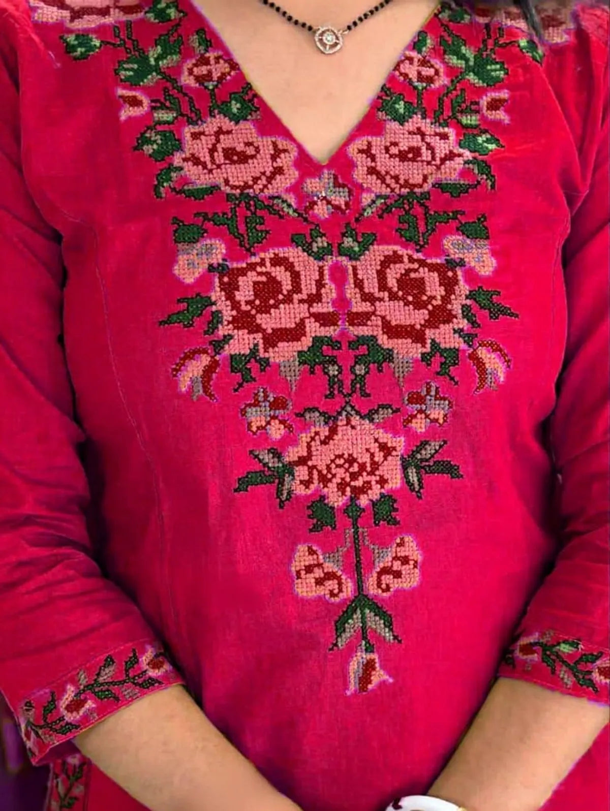 Elegant Mustard Yellow Embroidered Kurta Pant Set for Women