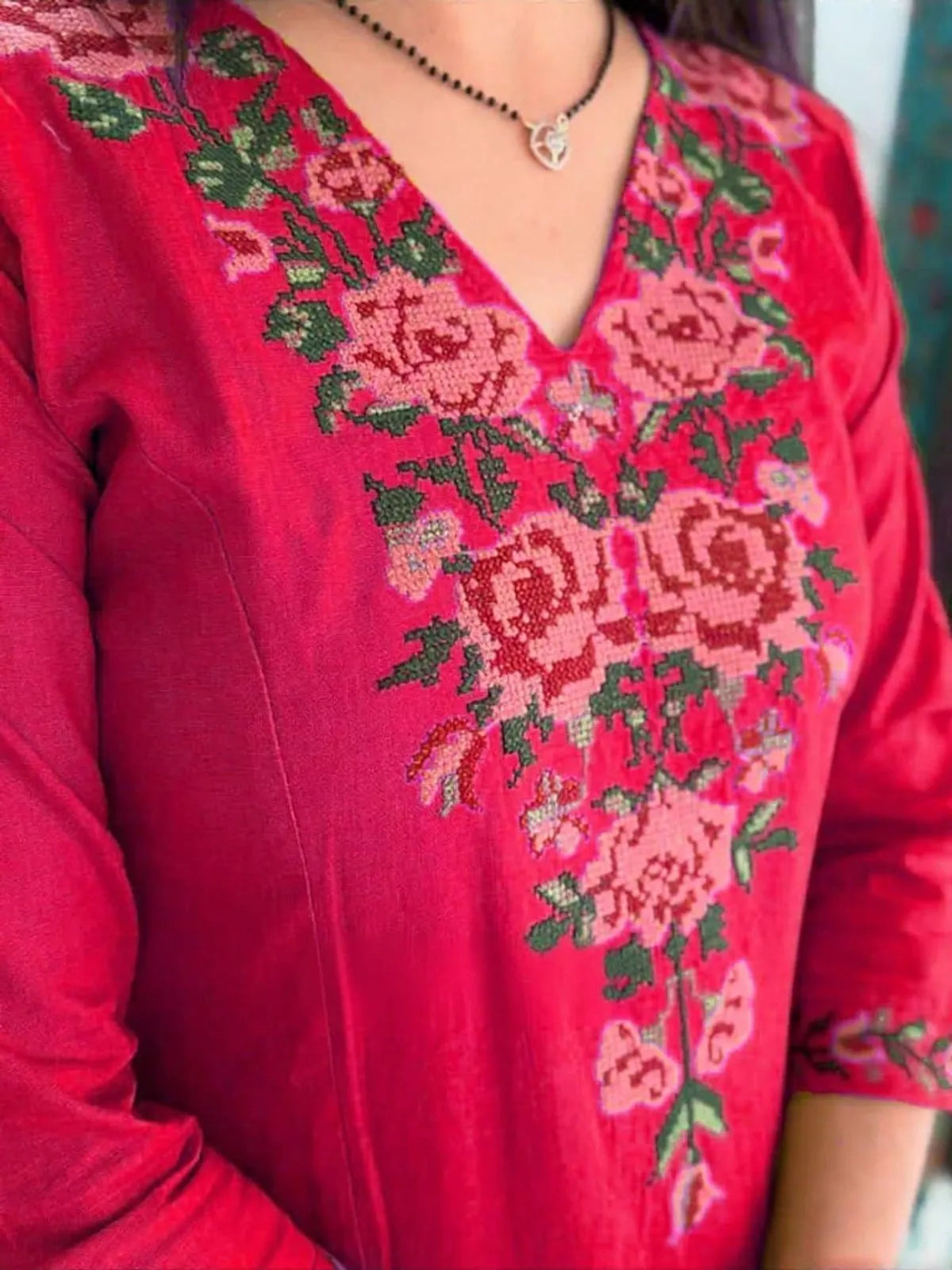 Elegant Mustard Yellow Embroidered Kurta Pant Set for Women