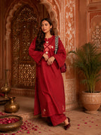 Dilruba Ruby Cotton Co-ord Set
