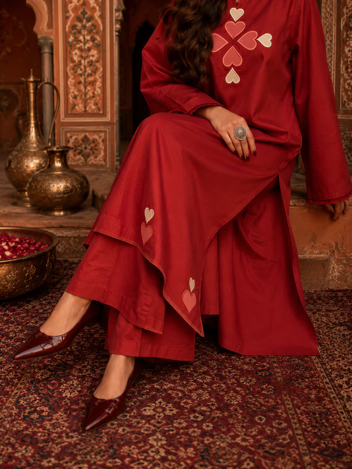 Dilruba Ruby Cotton Co-ord Set