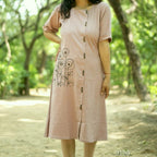 Women front button style  aline kurta set