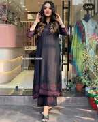 Women printed kurti plazo suit set