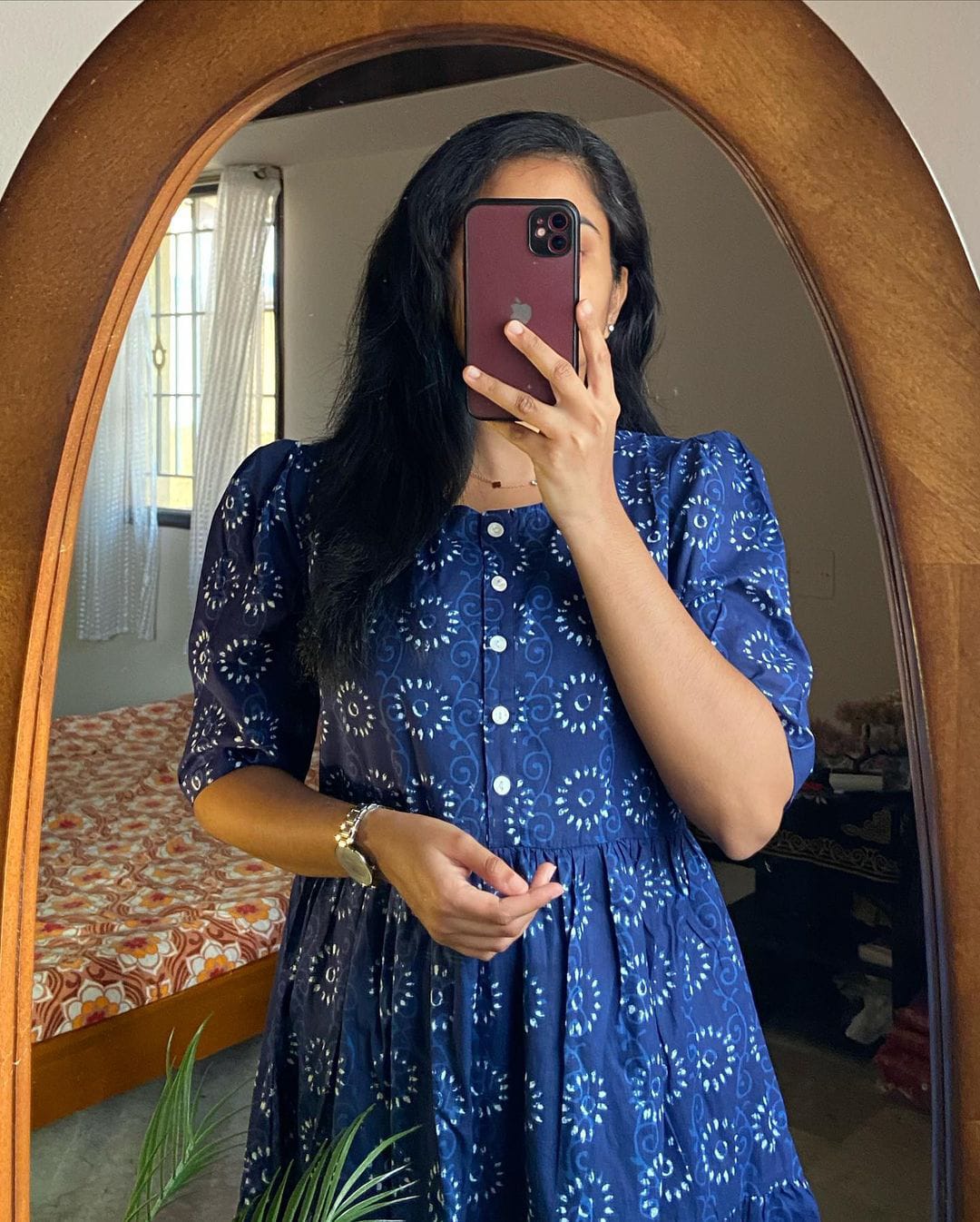 Women printed aline button style kurta set