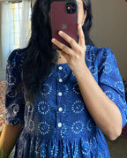 Women printed aline button style kurta set