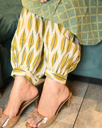 Women cotton pathani suit  with shoulder embroidery and patiyala