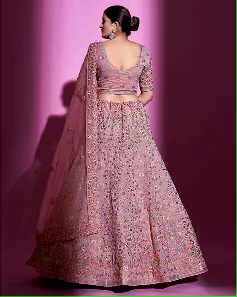 Floral Pattern Lehenga Choli Set