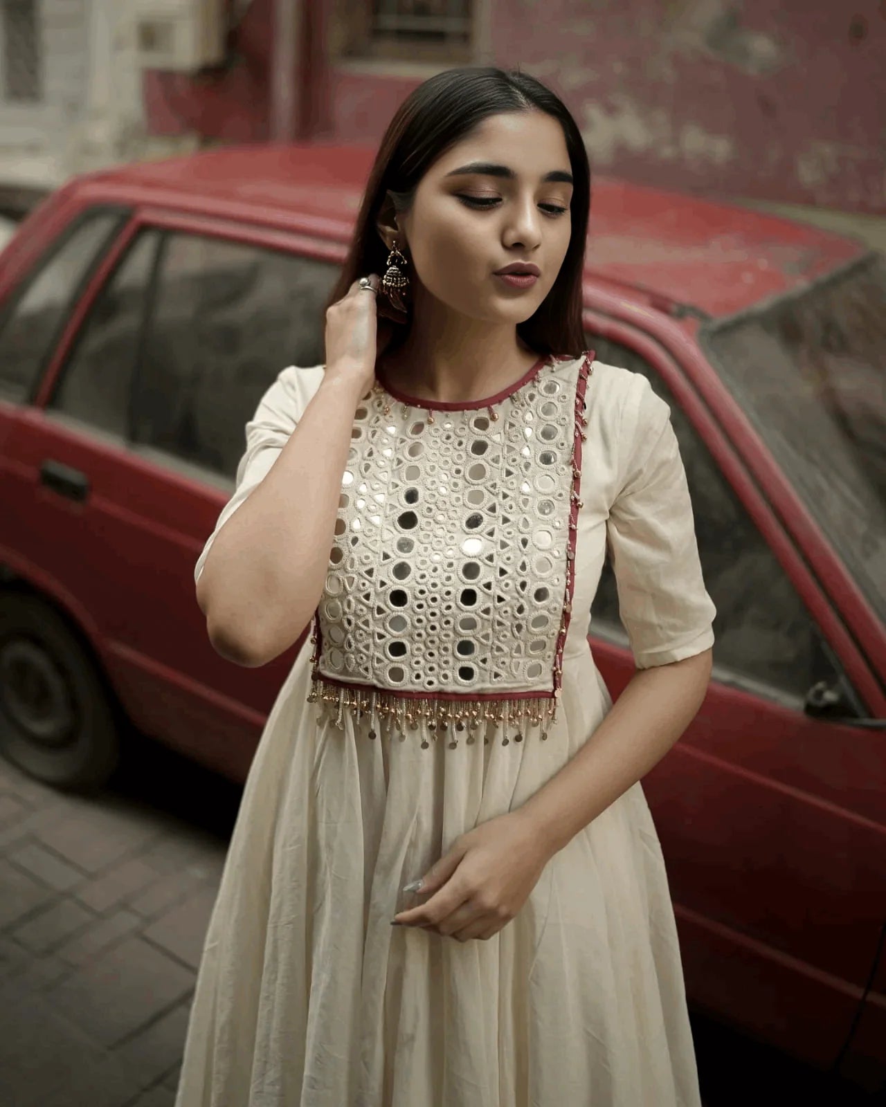 Chandra shashi anarkali kurta pant set