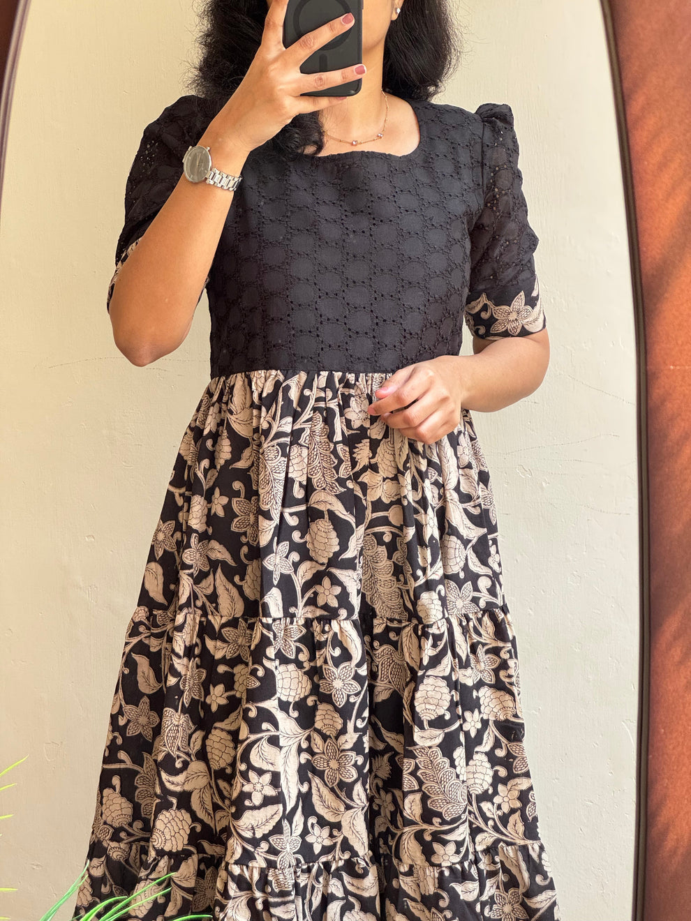 KalaVastra - cotton hakoba with pure original kalamkari pattern dress