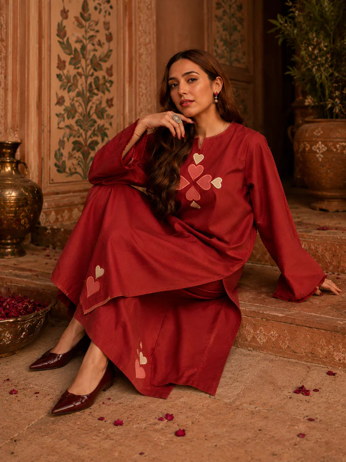 Dilruba Ruby Cotton Co-ord Set