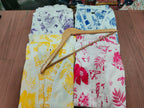 Beautiful Yellow Floral Printed Aline Cotton Co-ords