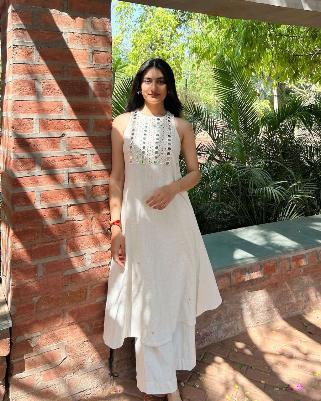 Champa sheesh kurta-plazo set