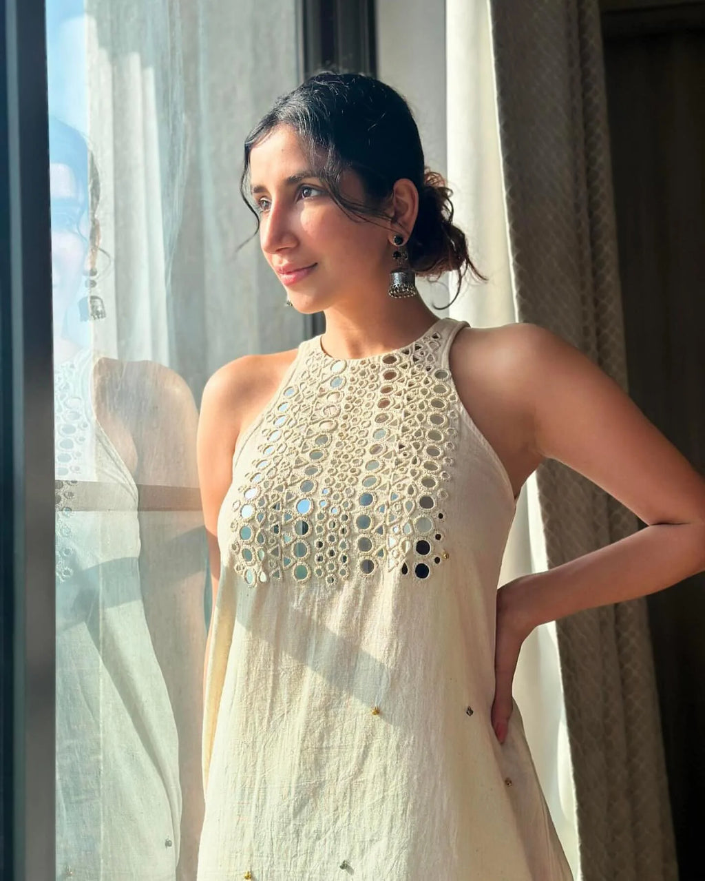 Champa sheesh kurta-plazo set