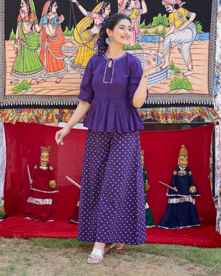 Cotton Kurti Plaza Set