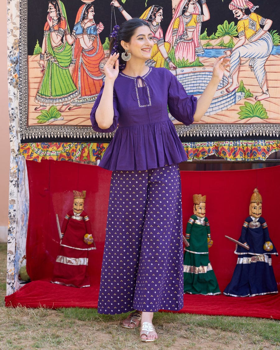 Cotton Kurti Plaza Set