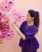 Cotton Kurti Plaza Set