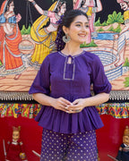 Cotton Kurti Plaza Set