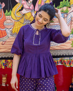 Cotton Kurti Plaza Set