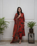 Beautiful Red Traditional Kurta Sets With A Contemporary Touch
