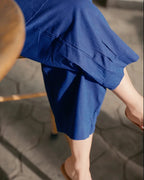 Neha Royal Blue Relaxed Cotton Fit Co-ord Set
