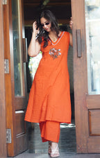 CLASSY SUMER WEAR KURTA SET WITH PLAZO